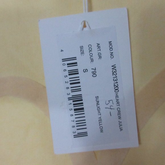 Better Rich NY Heart crew Julia Sweatshirt sunlight yellow women's SMALL NEW - Picture 2 of 9